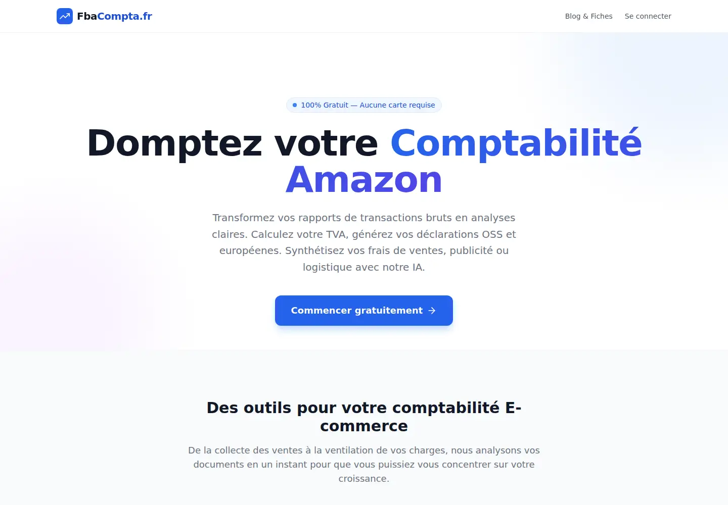 Captured homepage of fbacompta.fr in the current scan