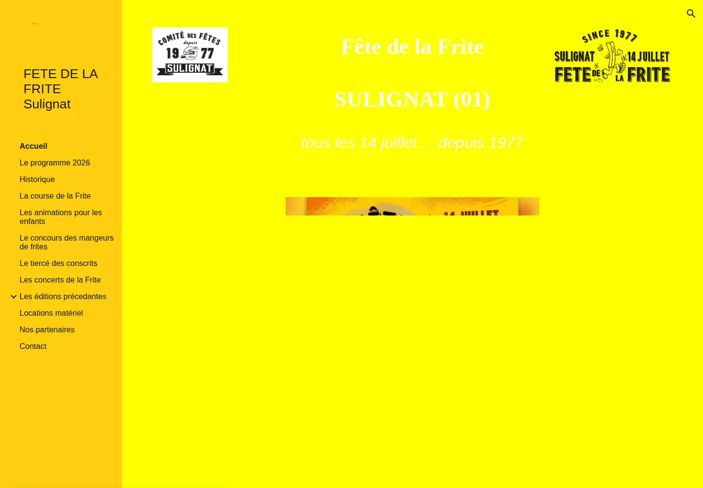 Captured homepage of fetedelafrite.fr in the current scan