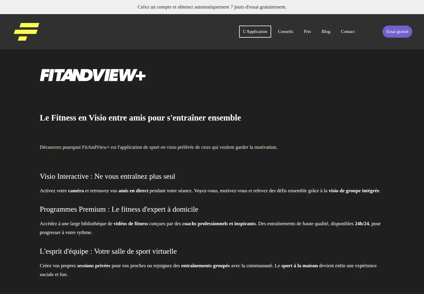 Screenshot of fitandview.fr