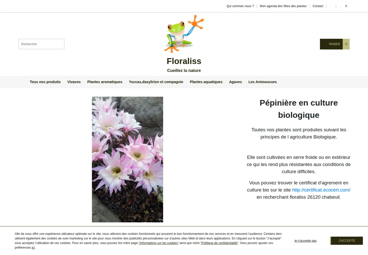 Screenshot of floraliss.fr