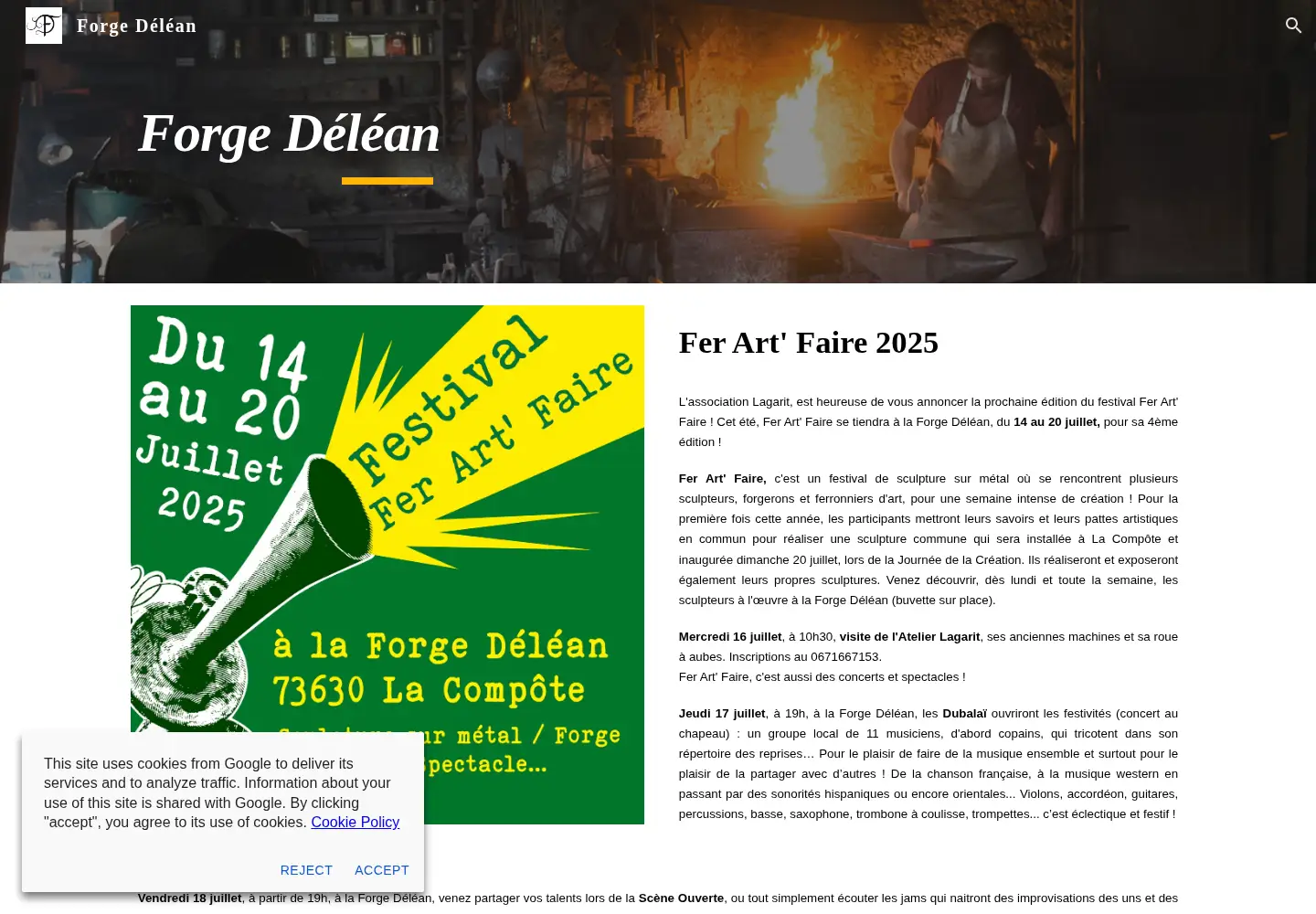 Screenshot of forge-delean.fr
