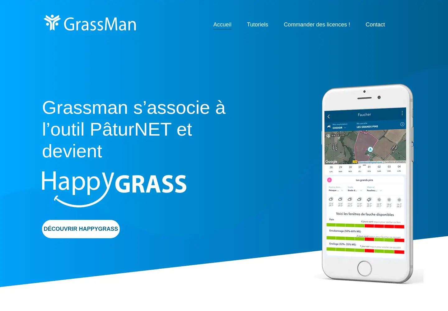 Captured homepage of grassman.fr in the current scan
