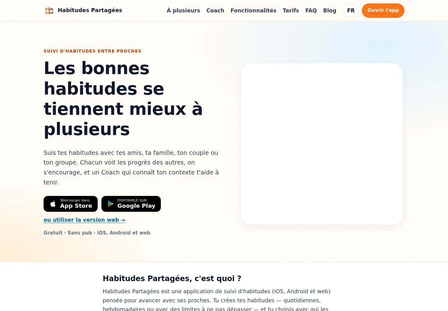 Captured homepage of habitudes-partagees.fr in the current scan