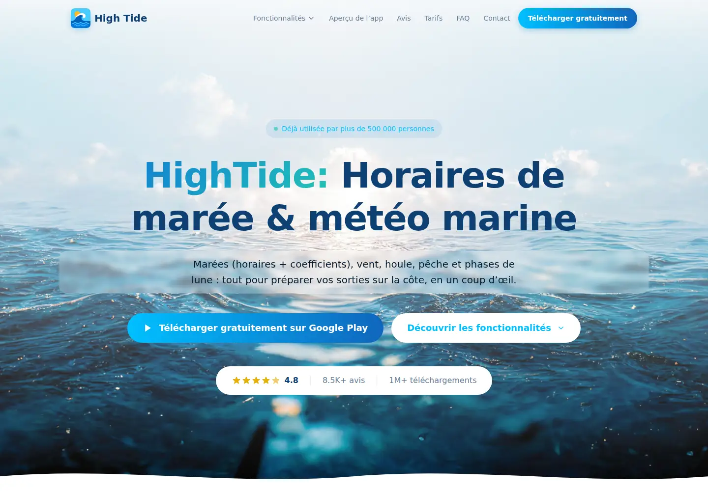 Screenshot of hightide.fr