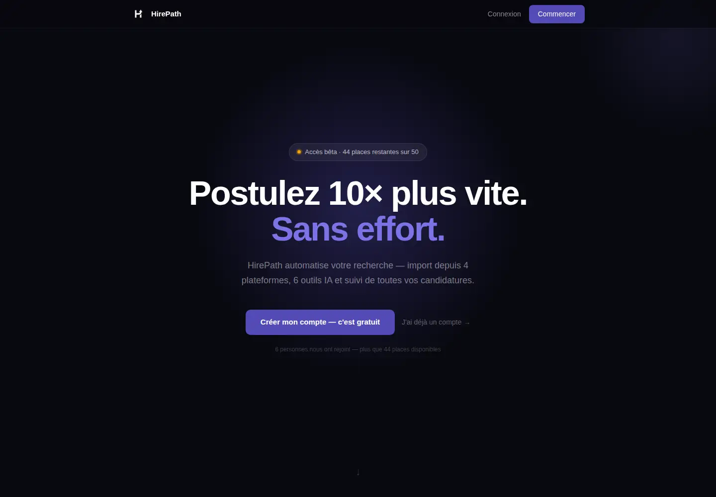 Screenshot of hirepath.fr