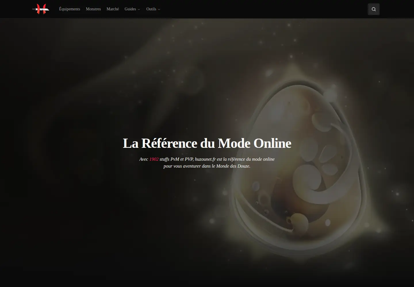Captured homepage of huzounet.fr in the current scan