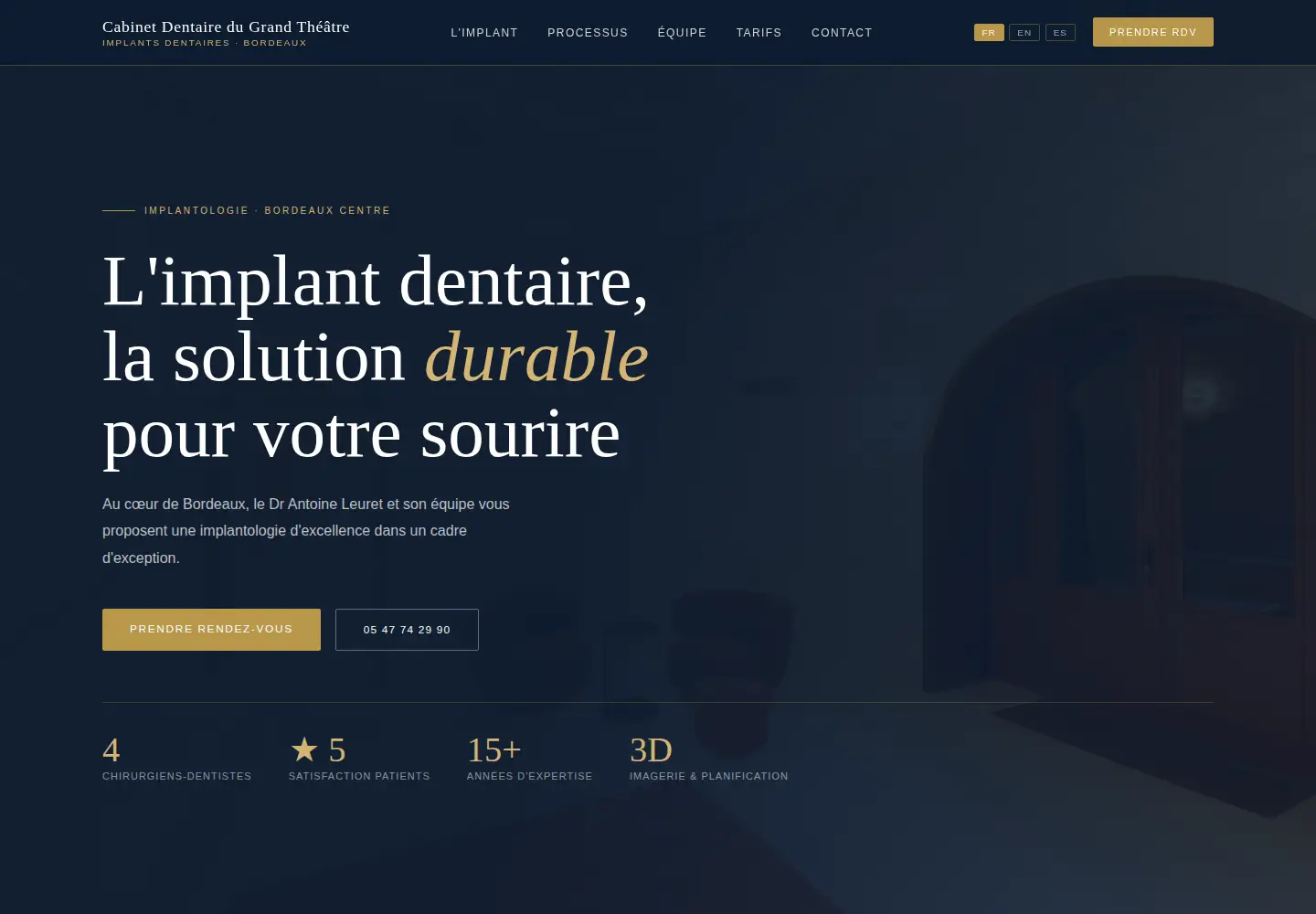 Screenshot of implant-dentaire-bordeaux.fr