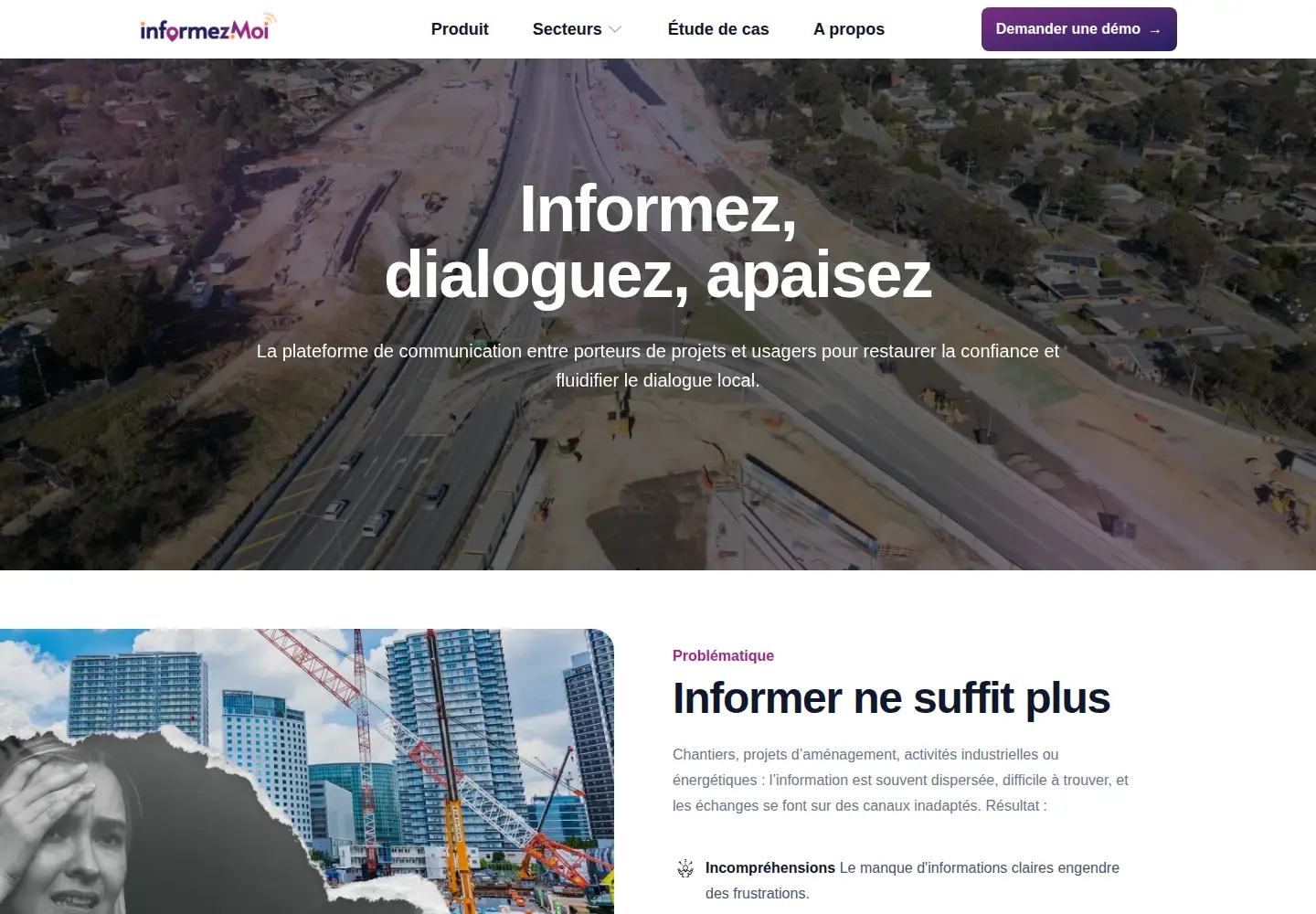 Captured homepage of informez-moi.fr in the current scan