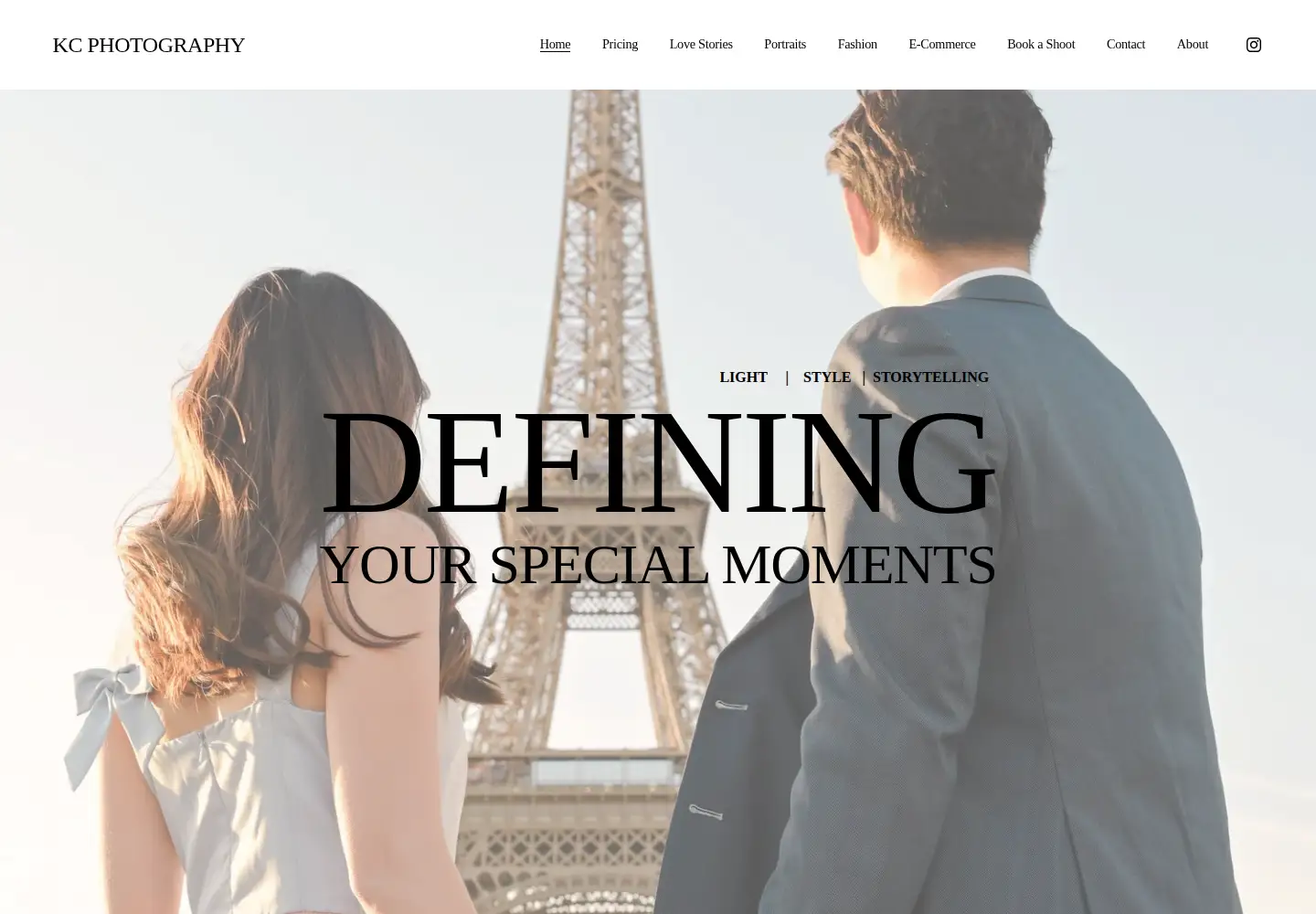 Screenshot of kcphotography.fr