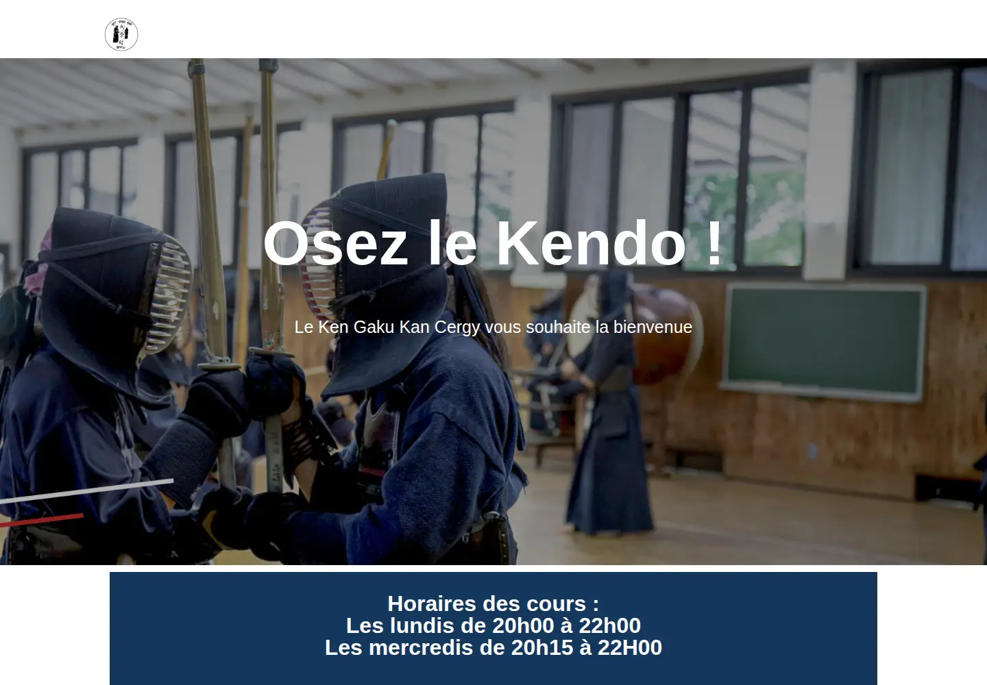 Captured homepage of kendo-cergy.fr in the current scan