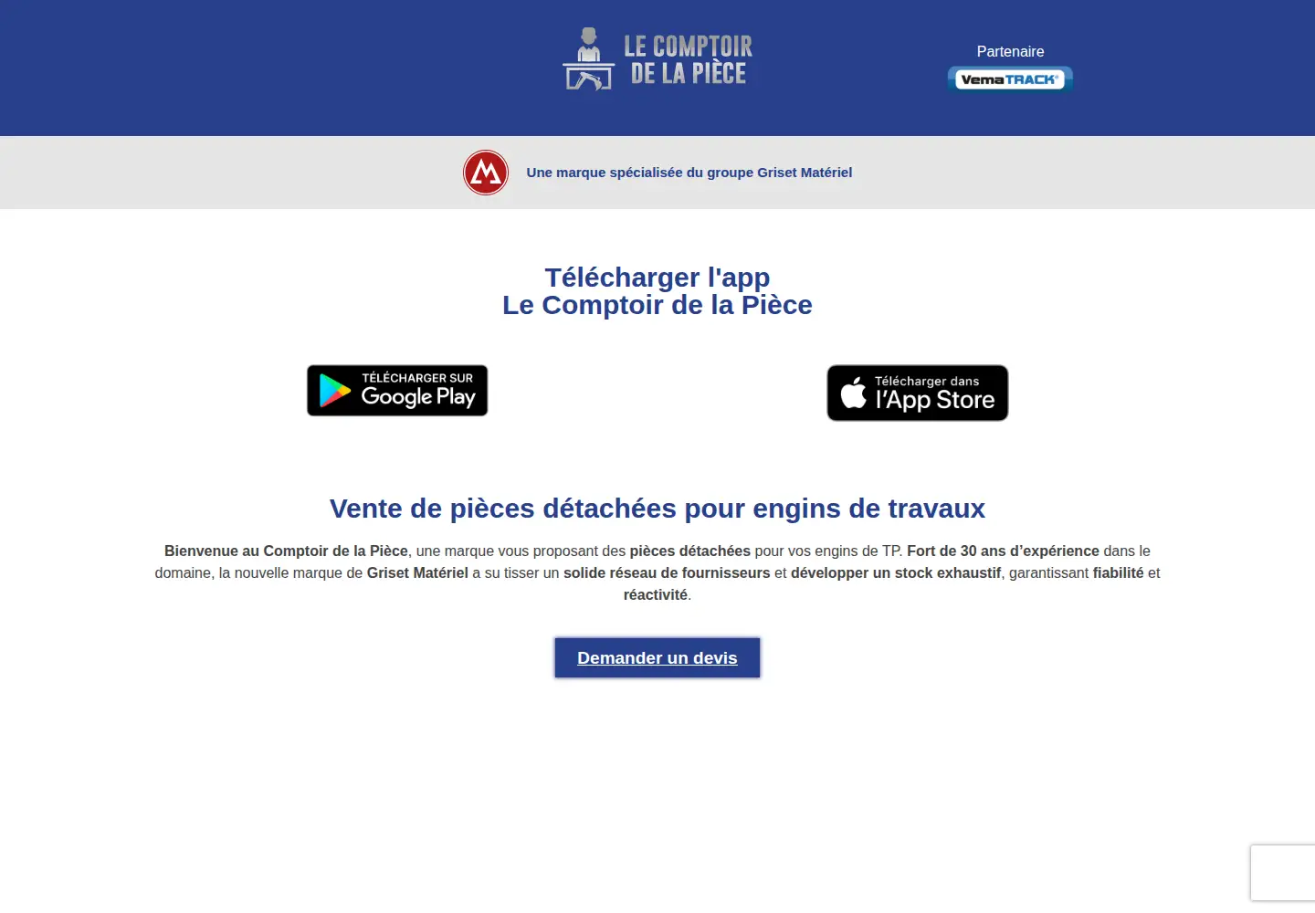 Captured homepage of lecomptoirdelapiece.fr in the current scan