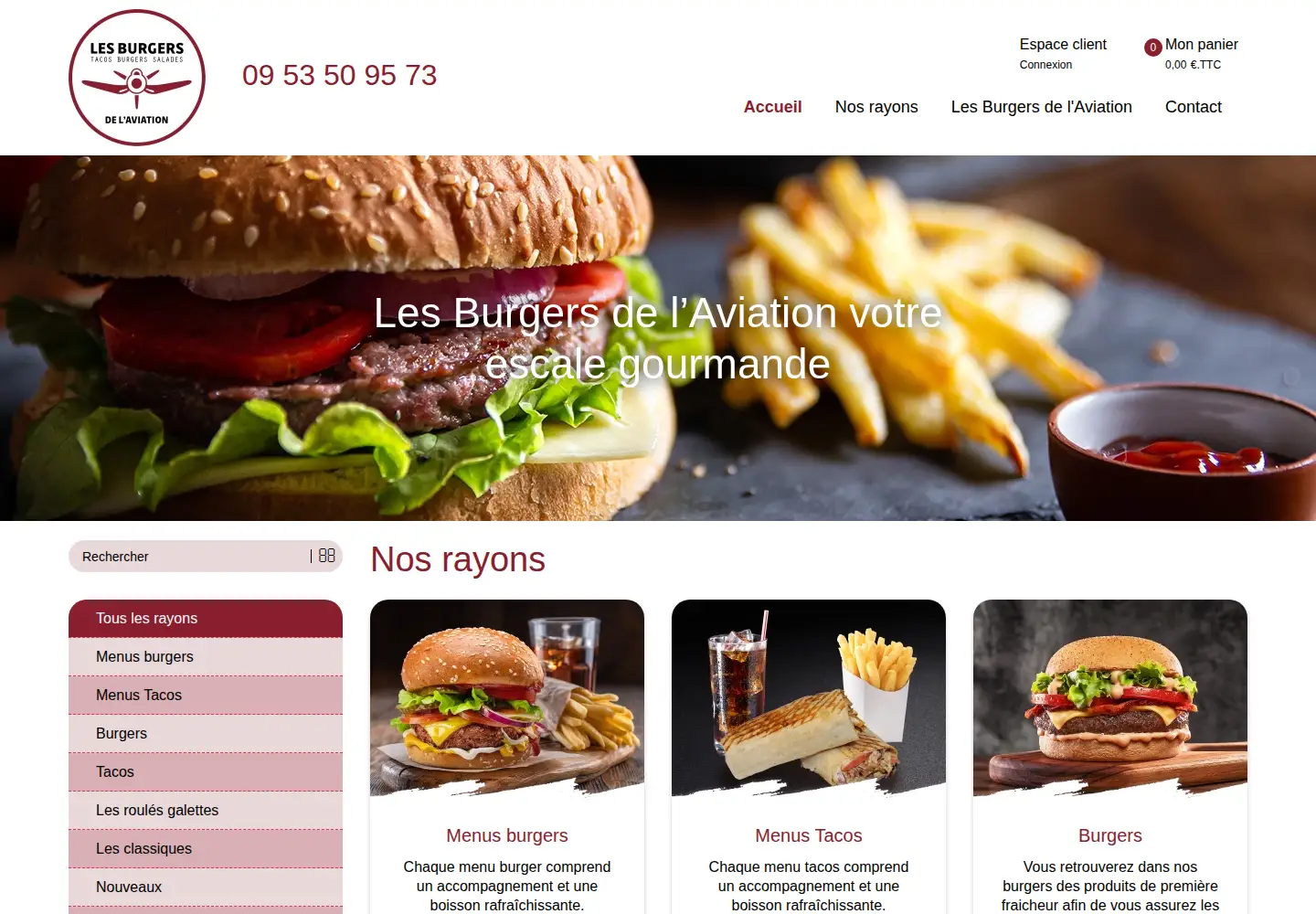 Screenshot of les-burgers-de-l-aviation.fr