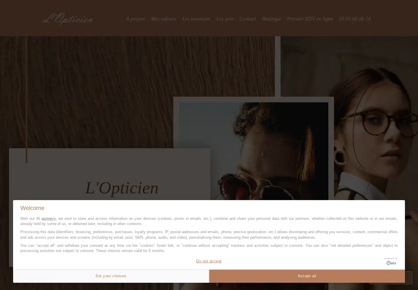 Captured homepage of lopticien-rodez.fr in the current scan