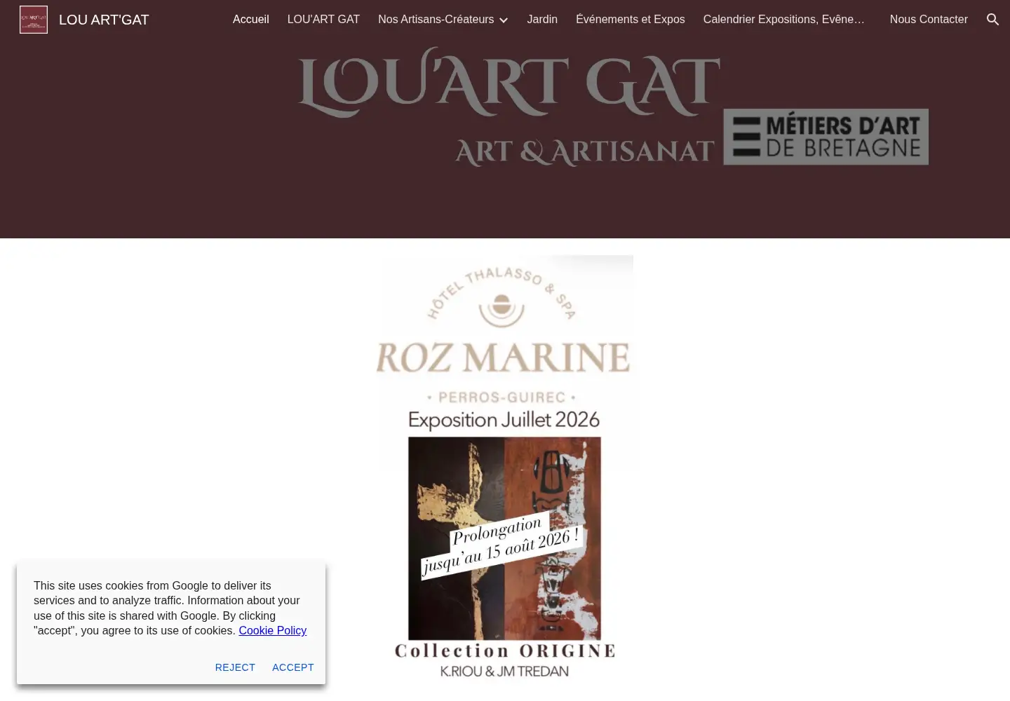 Captured homepage of louartgat.fr in the current scan