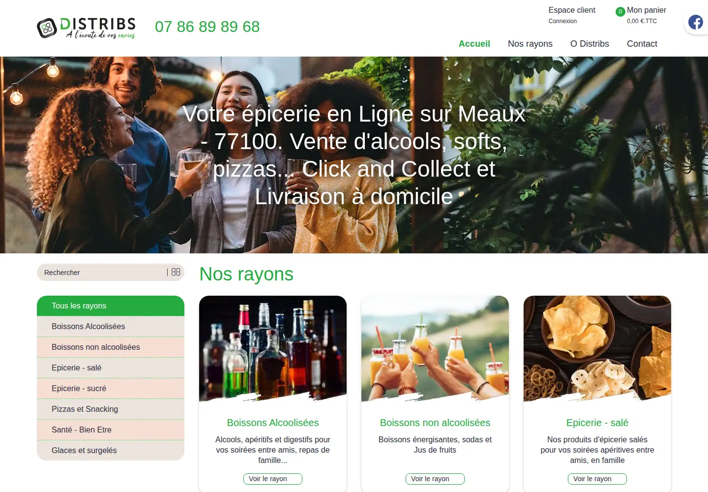 Captured homepage of o-distribs.fr in the current scan