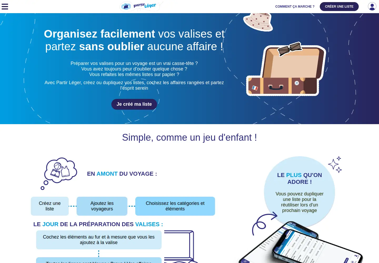 Screenshot of partir-leger.fr