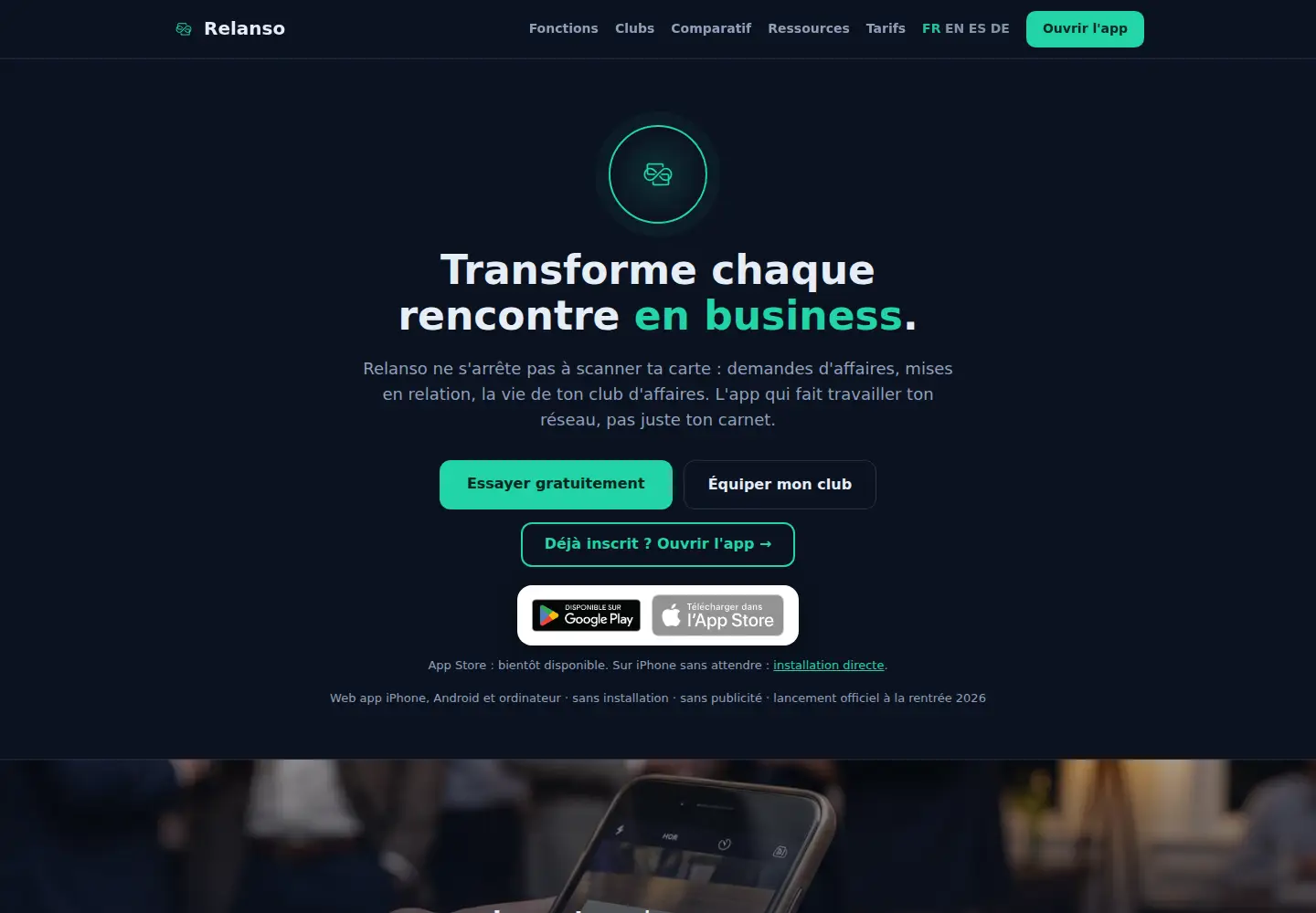 Screenshot of relanso.fr
