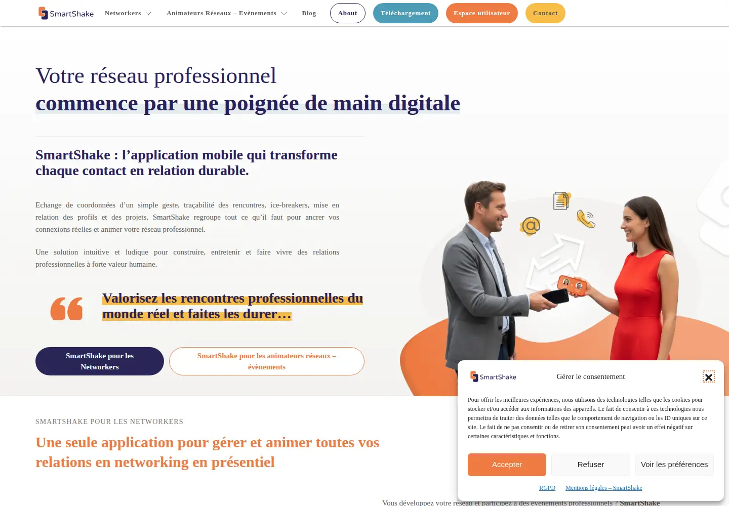 Screenshot of thesmartshake.fr