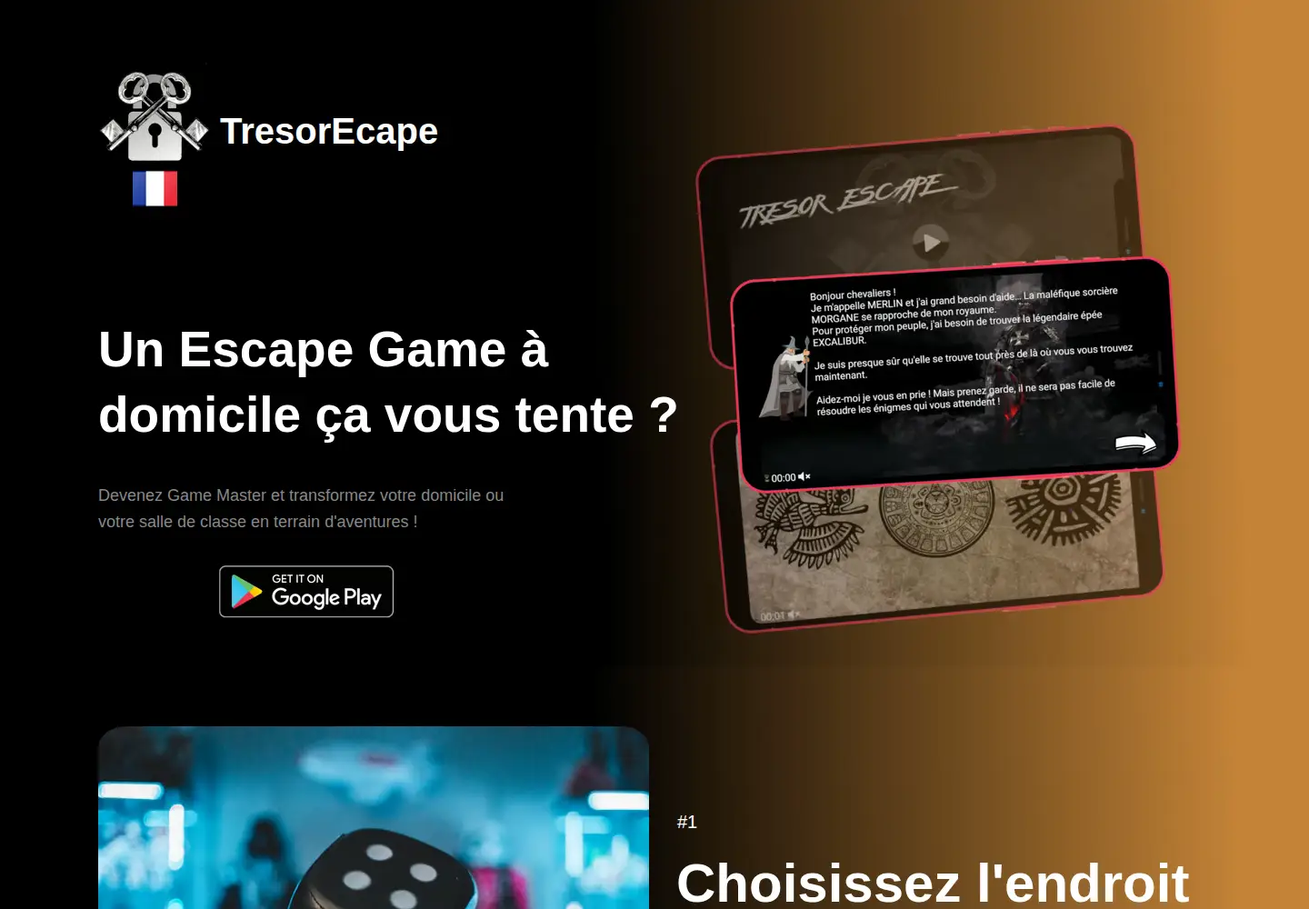 Screenshot of tresorescape.fr