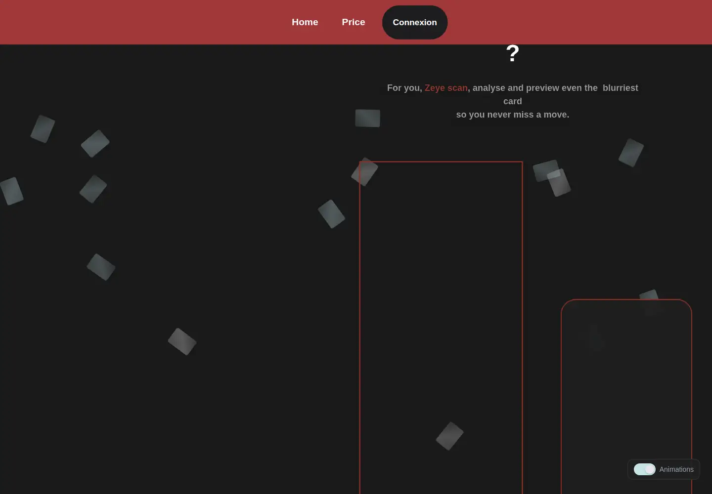 Captured homepage of zeye.fr in the current scan