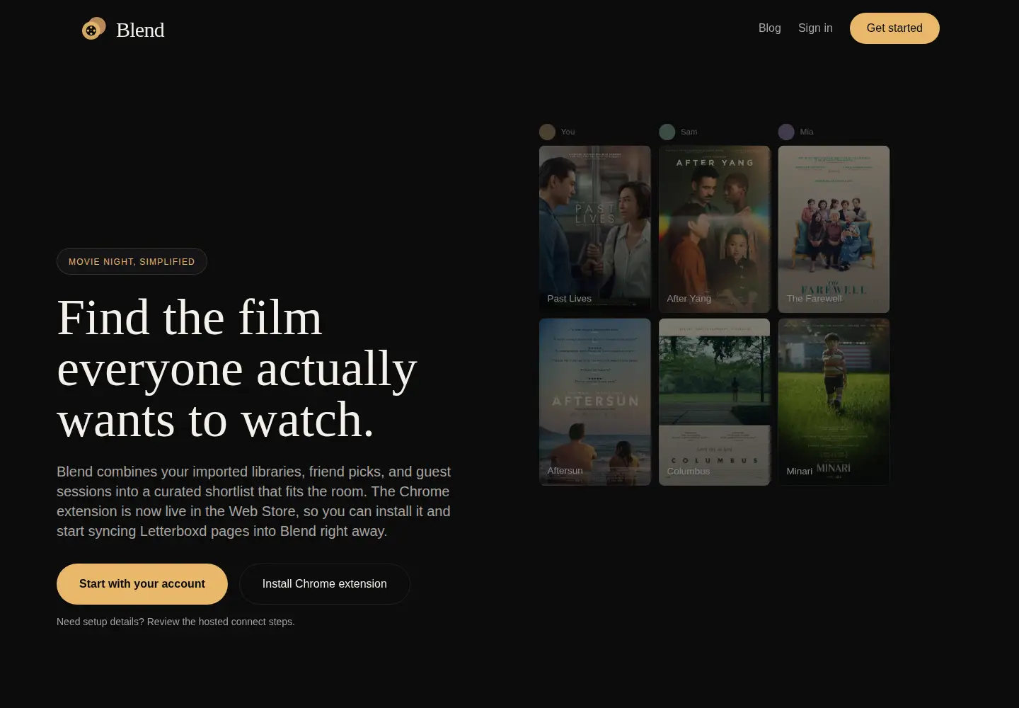 Captured homepage of blendapp.fun in the current scan