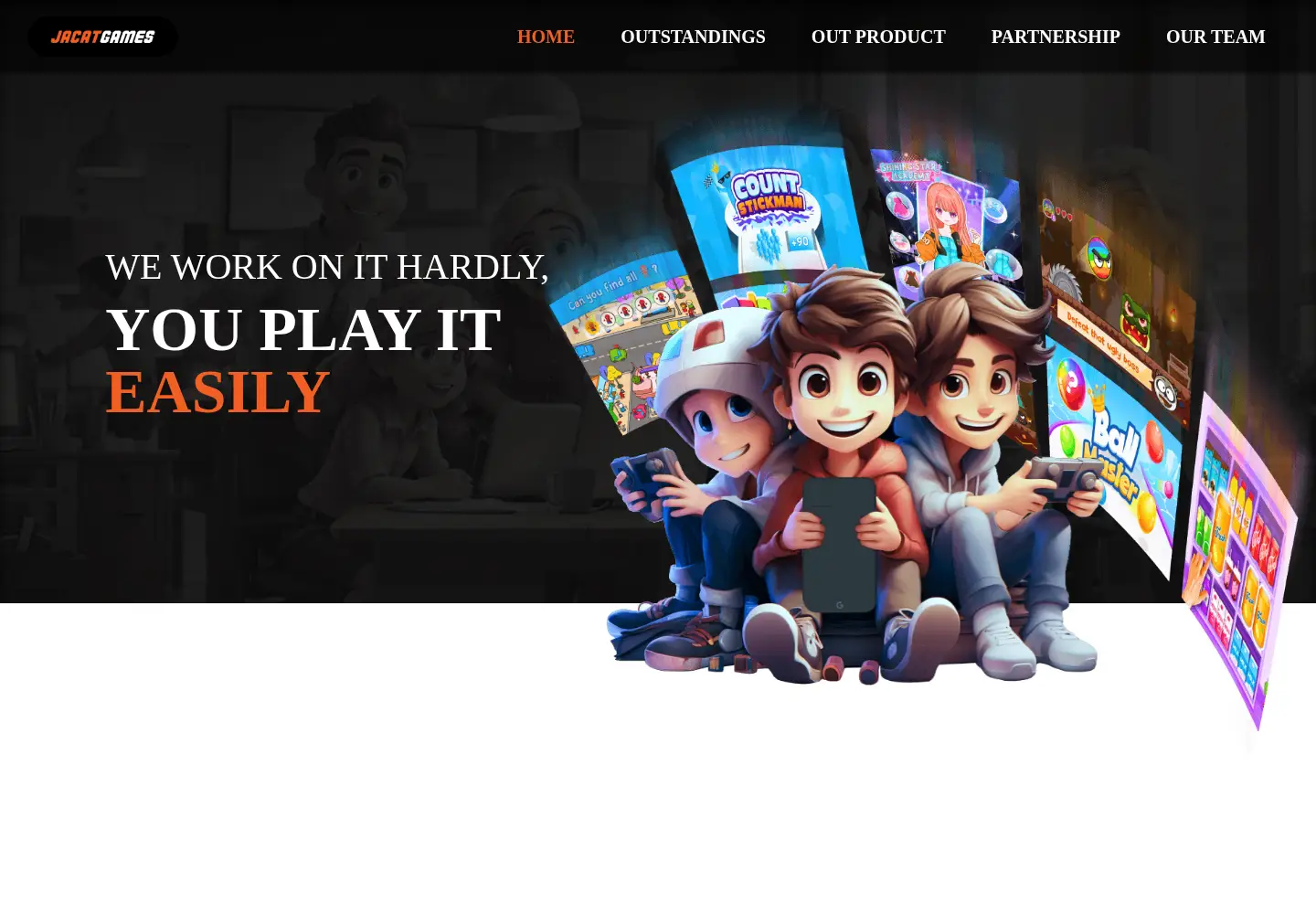 Captured homepage of jacat.games in the current scan