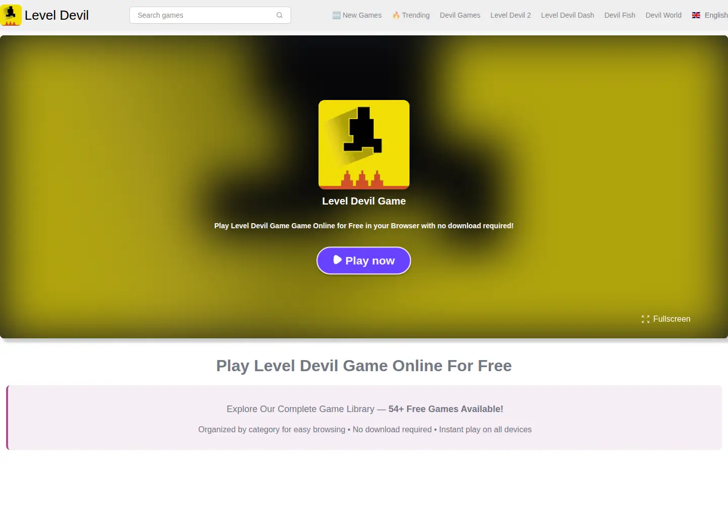 Screenshot of leveldevil.games