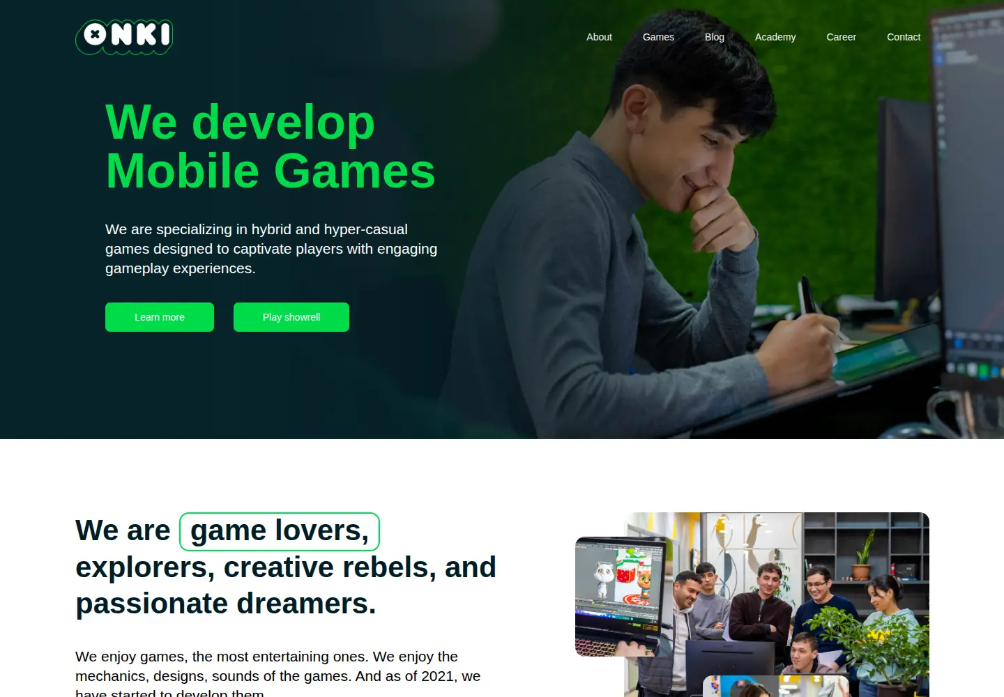 Screenshot of onki.games