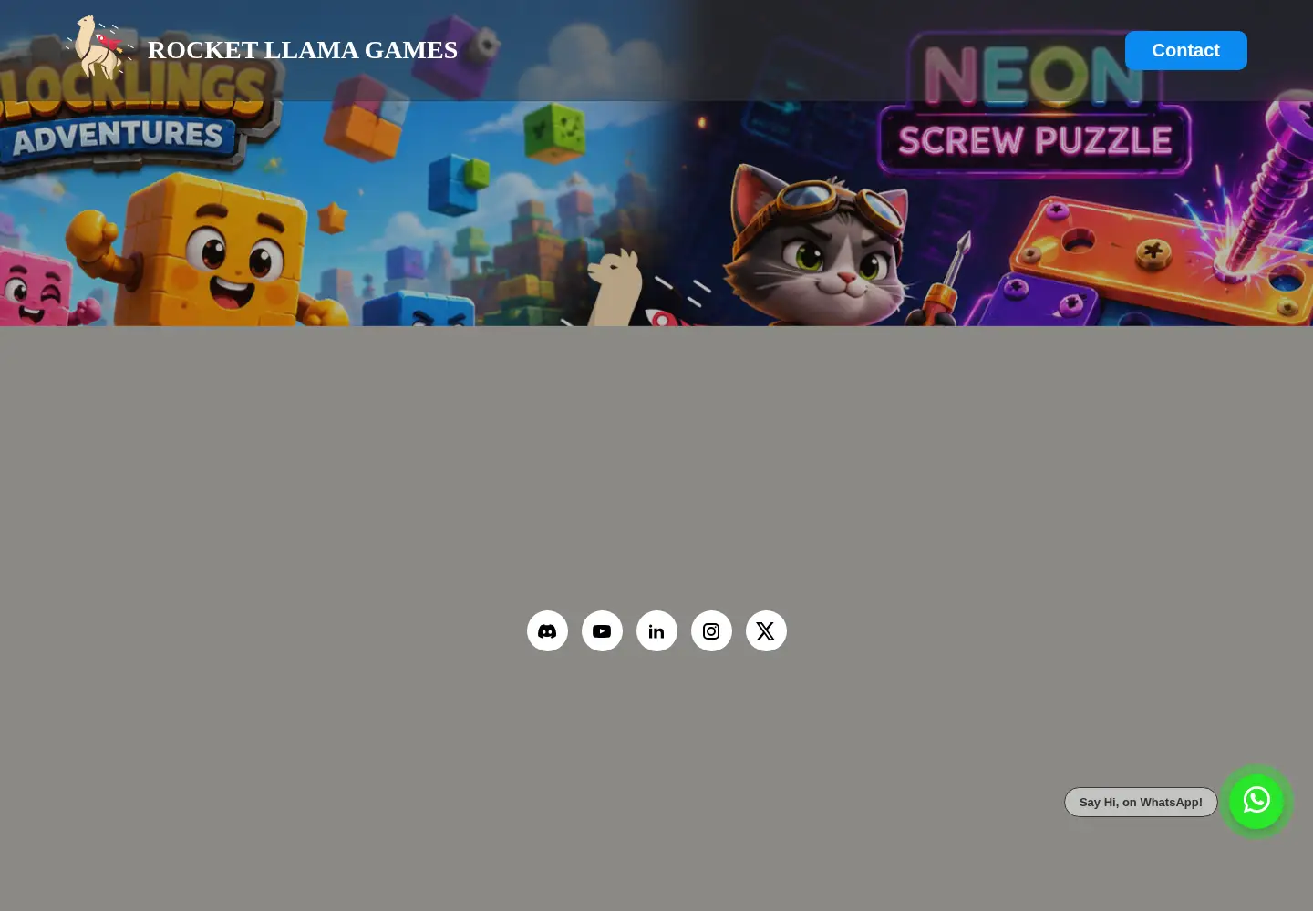Screenshot of rocketllama.games