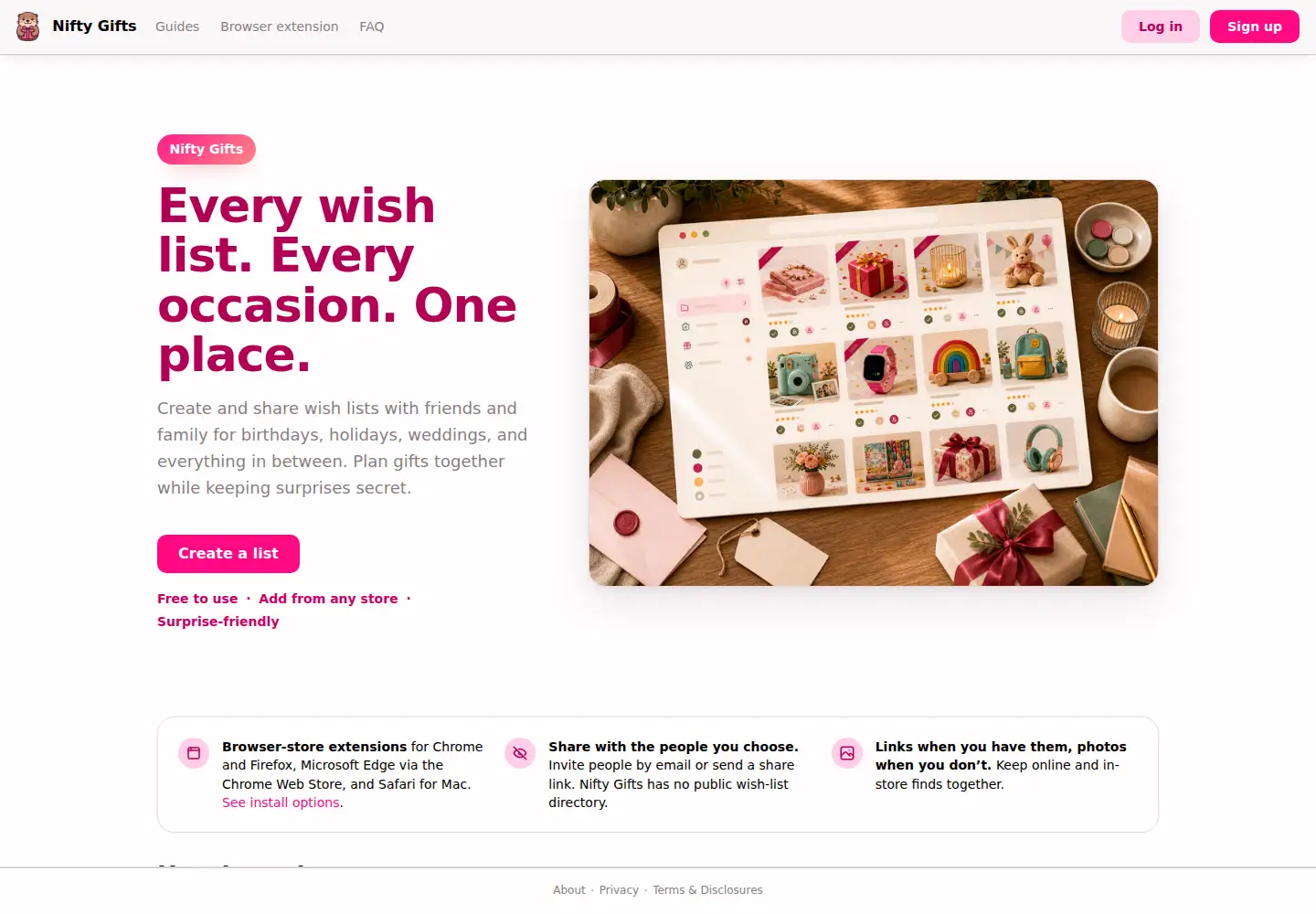 Screenshot of nifty.gifts