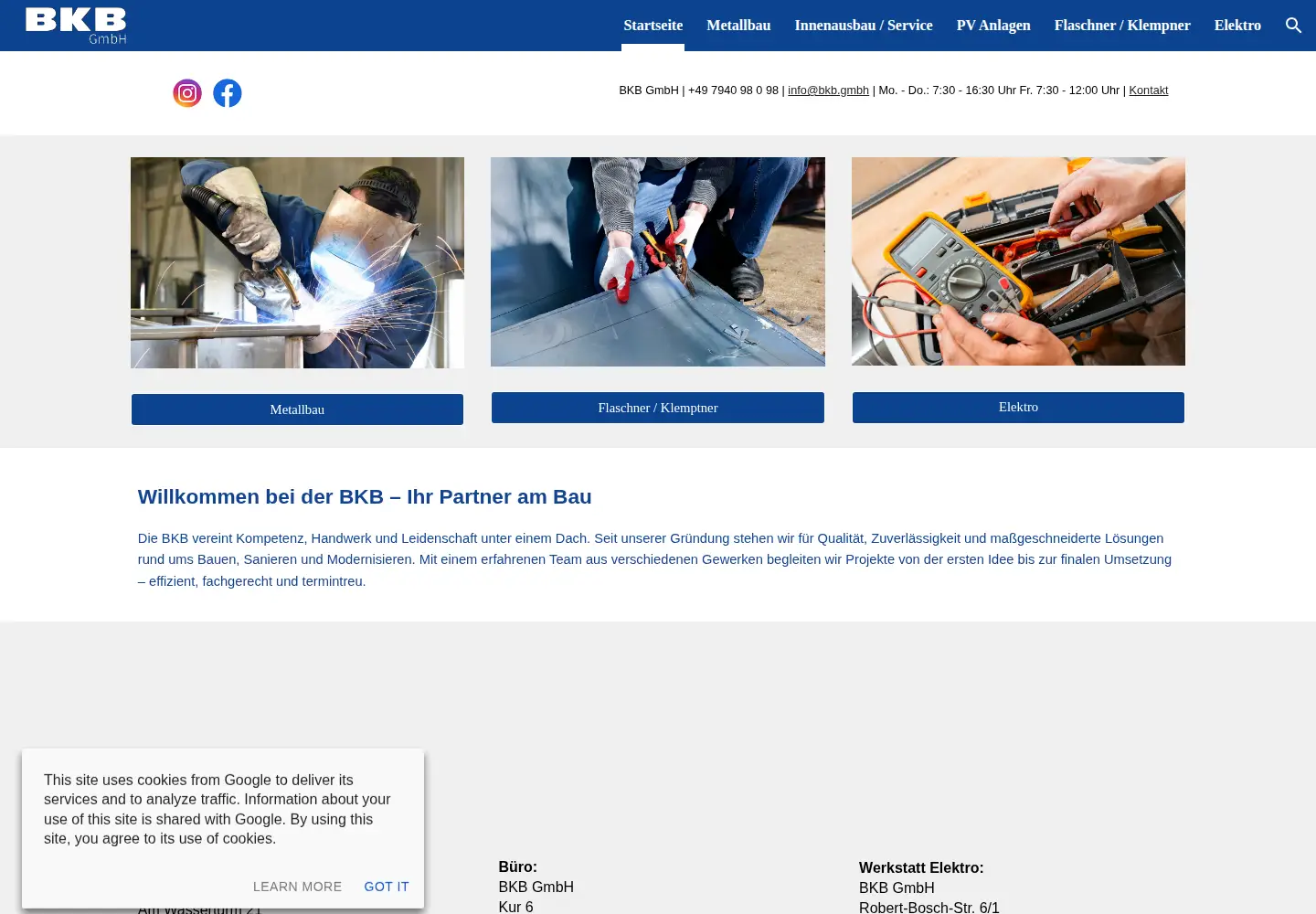 Screenshot of bkb.gmbh
