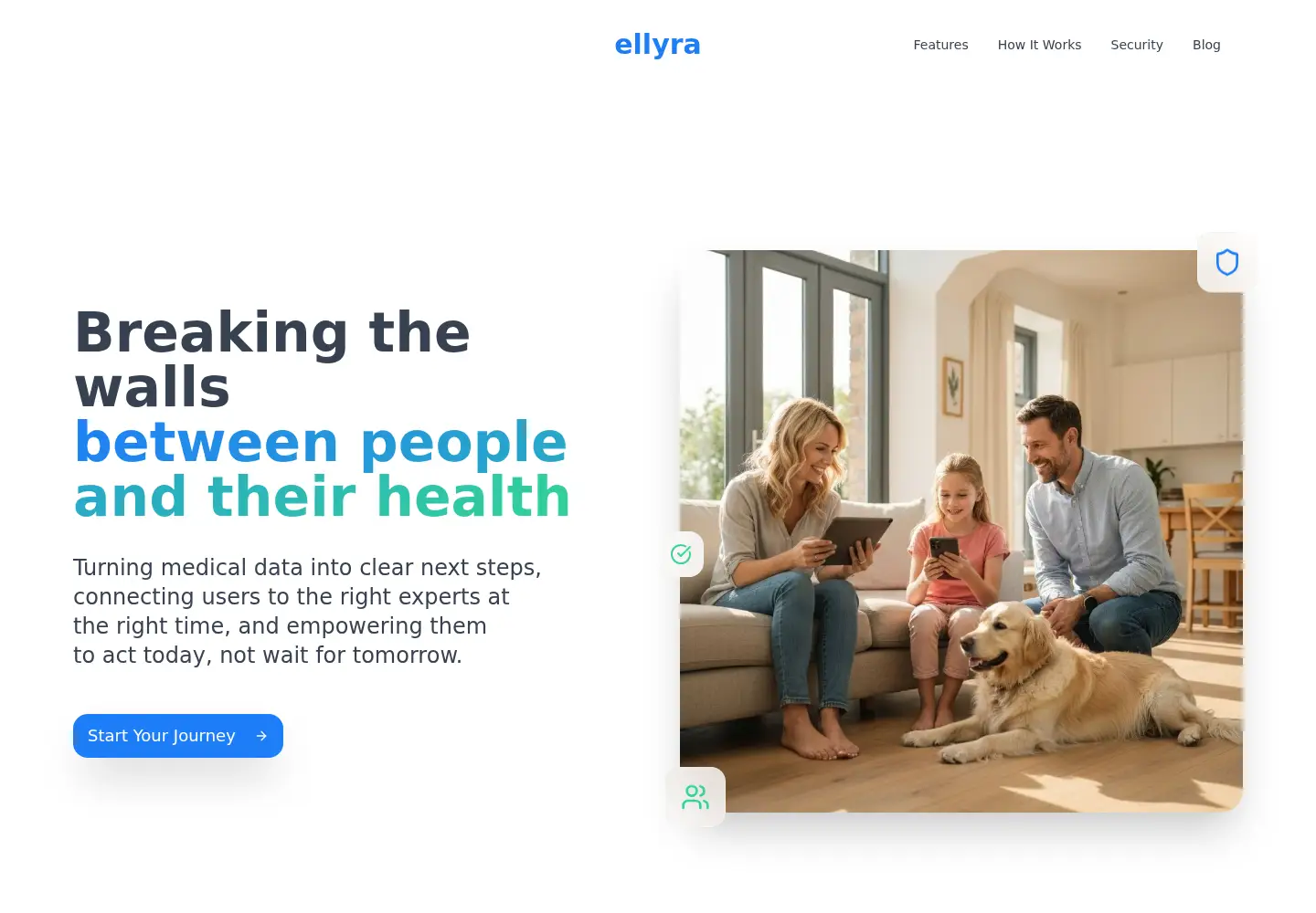 Captured homepage of ellyra.health in the current scan