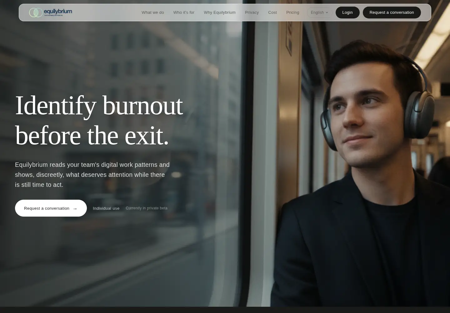 Screenshot of equilybrium.health