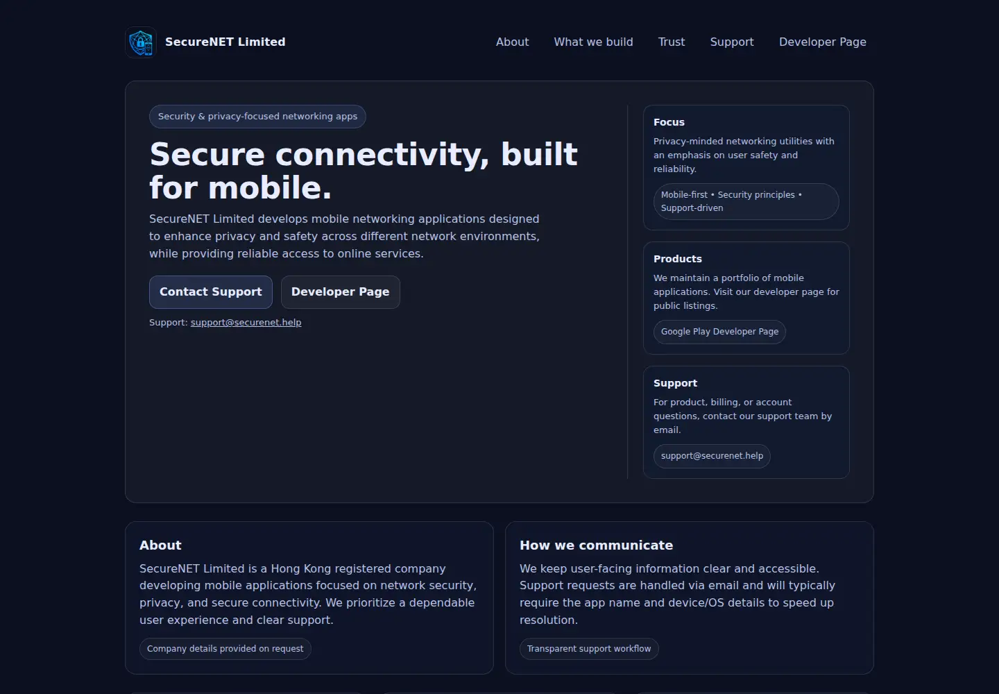 Screenshot of securenet.help