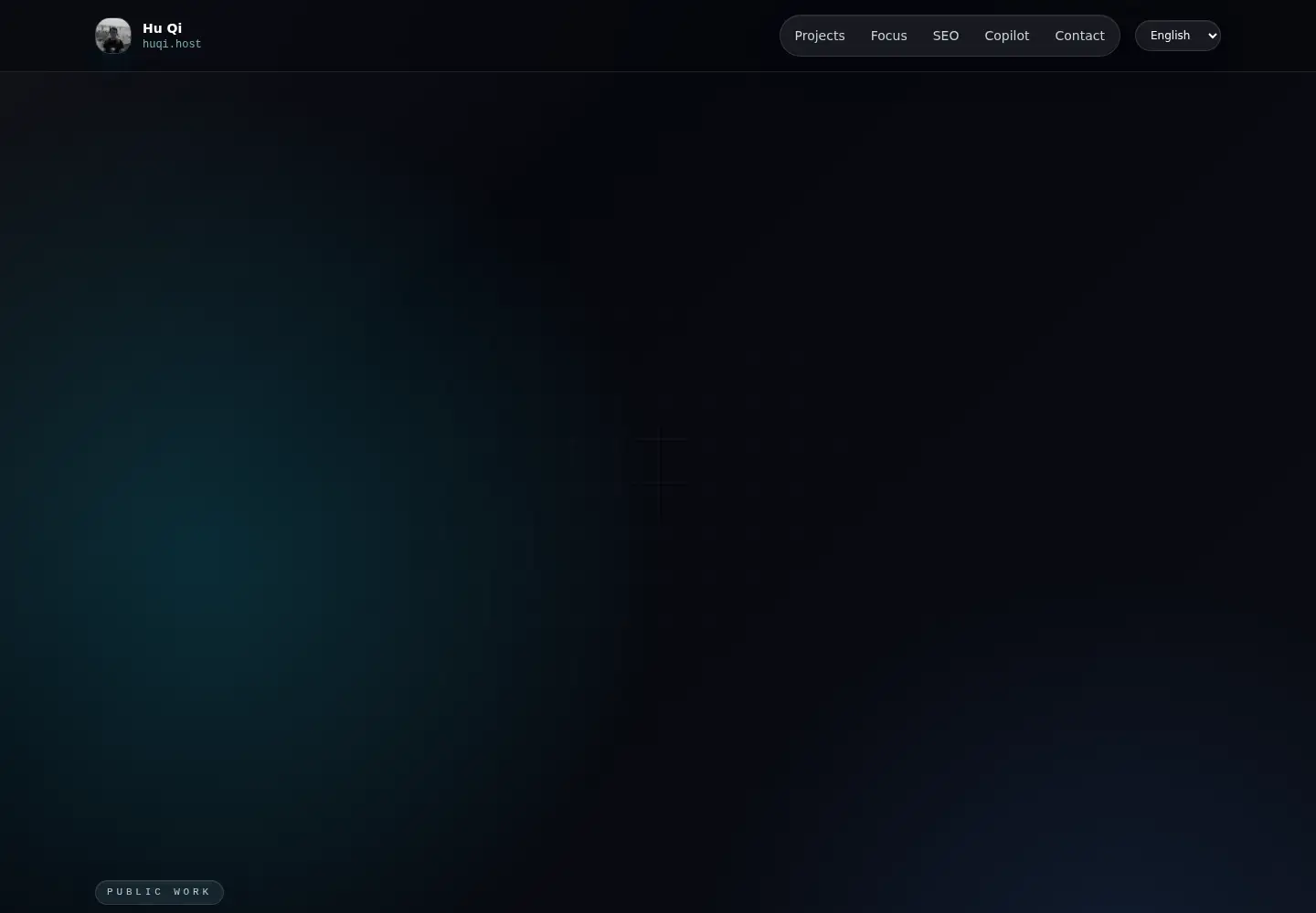 Captured homepage of huqi.host in the current scan