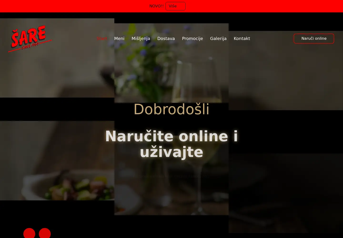 Captured homepage of bistropizzeriasare.com.hr in the current scan