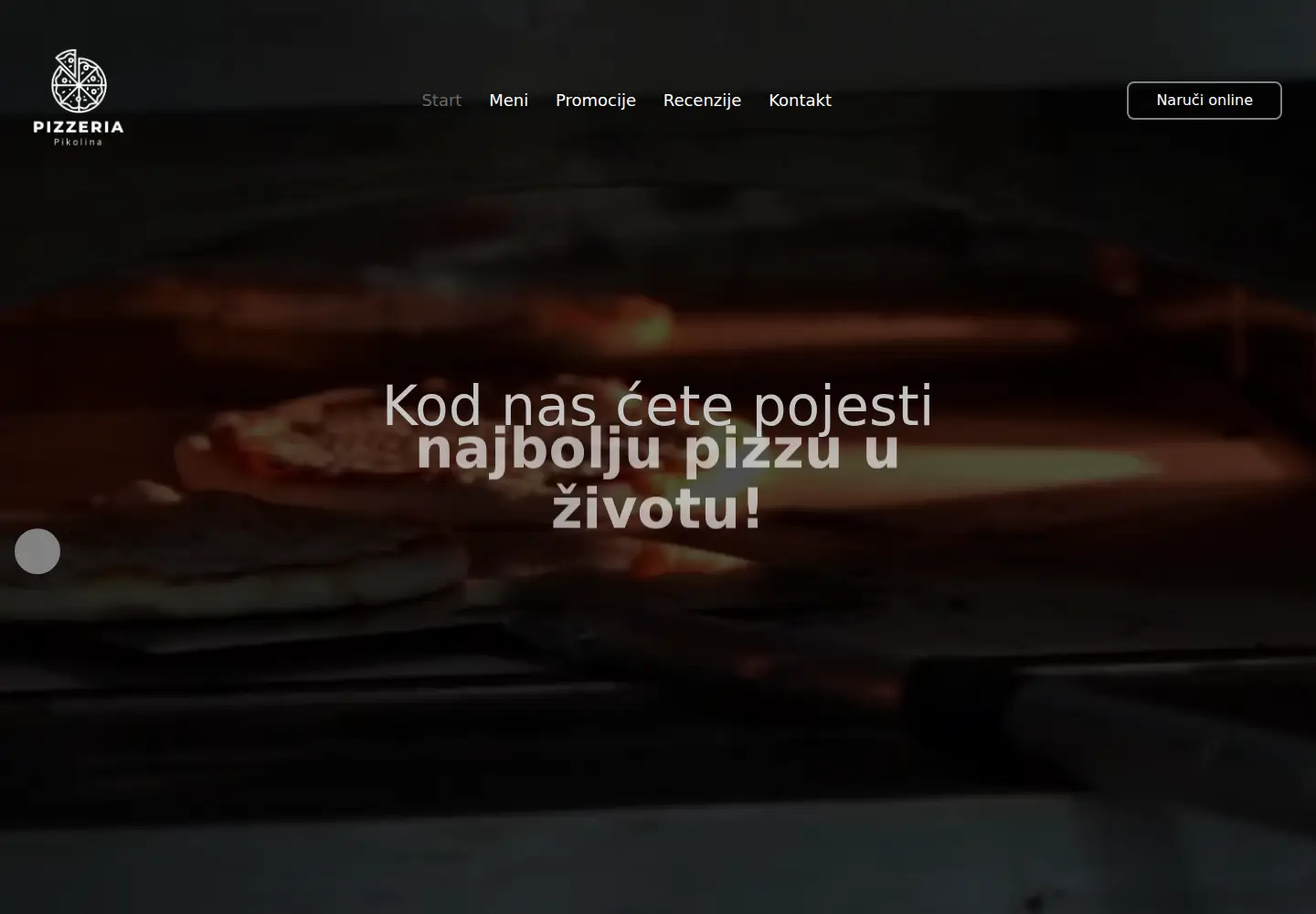 Captured homepage of pizzeriapikolina.com.hr in the current scan