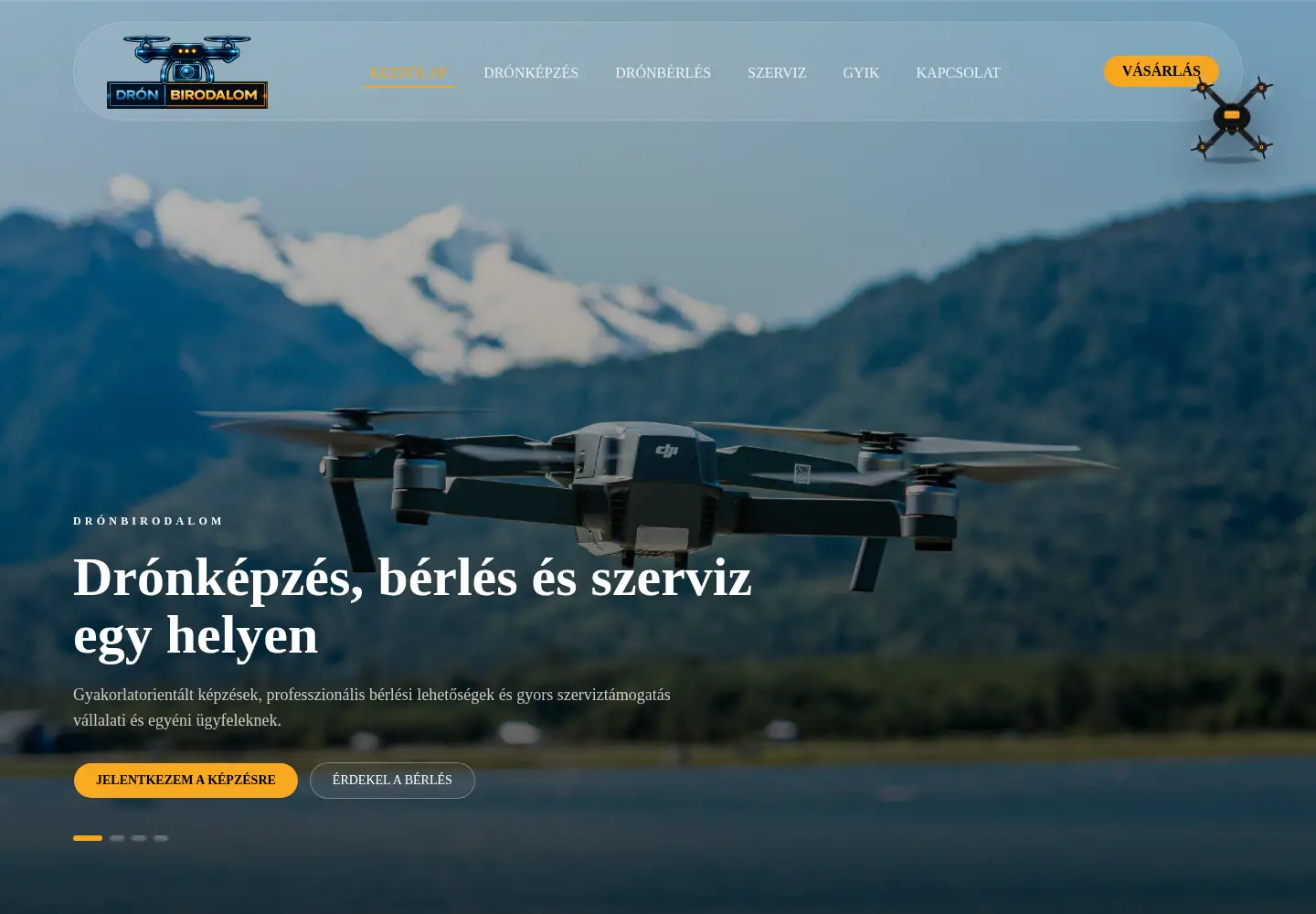 Screenshot of dronbirodalom.hu