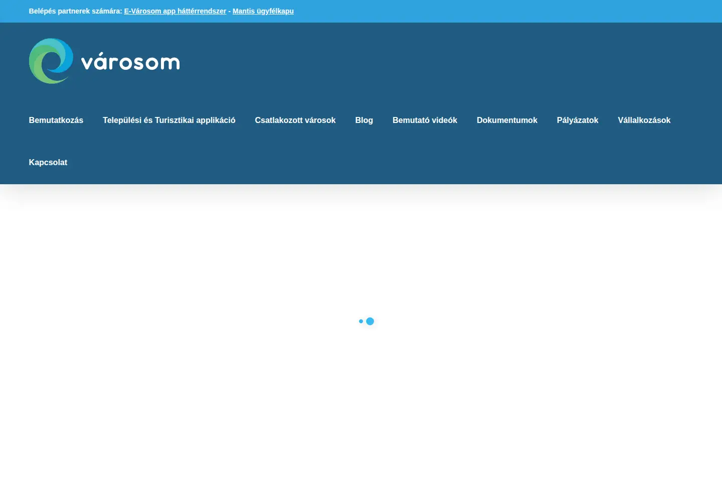 Captured homepage of e-varosom.hu in the current scan