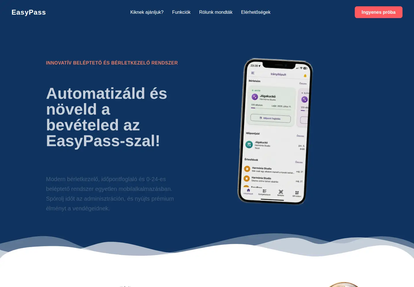 Screenshot of easypass.hu