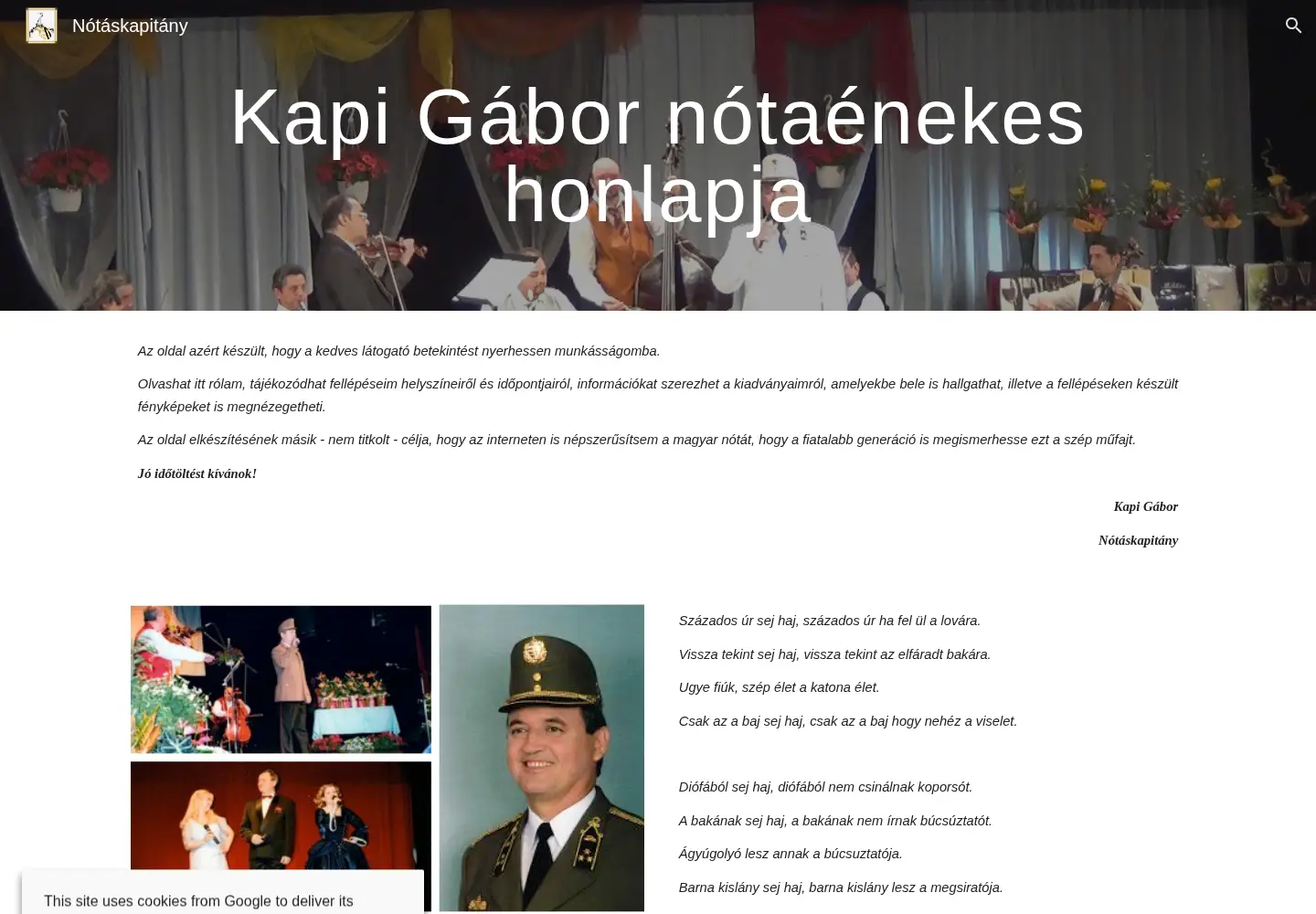 Captured homepage of notaskapitany.hu in the current scan