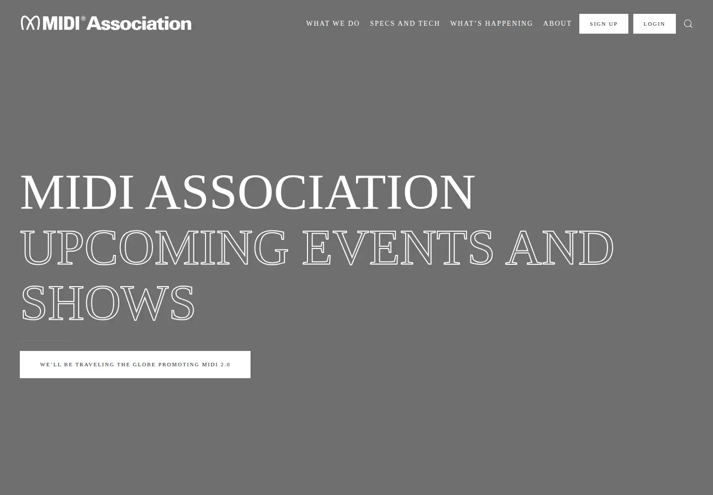 Screenshot of midi.org