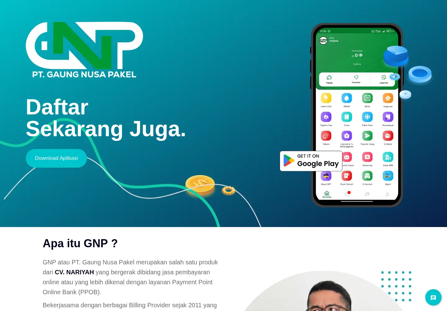 Screenshot of gaungnusapakel.co.id