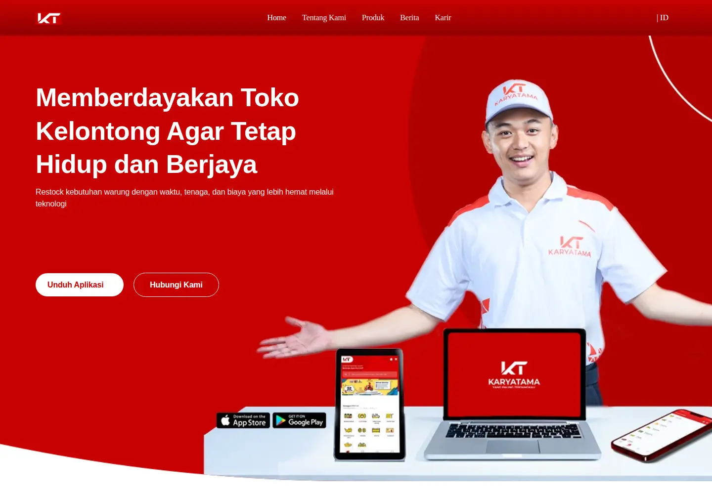 Screenshot of karyatama.co.id