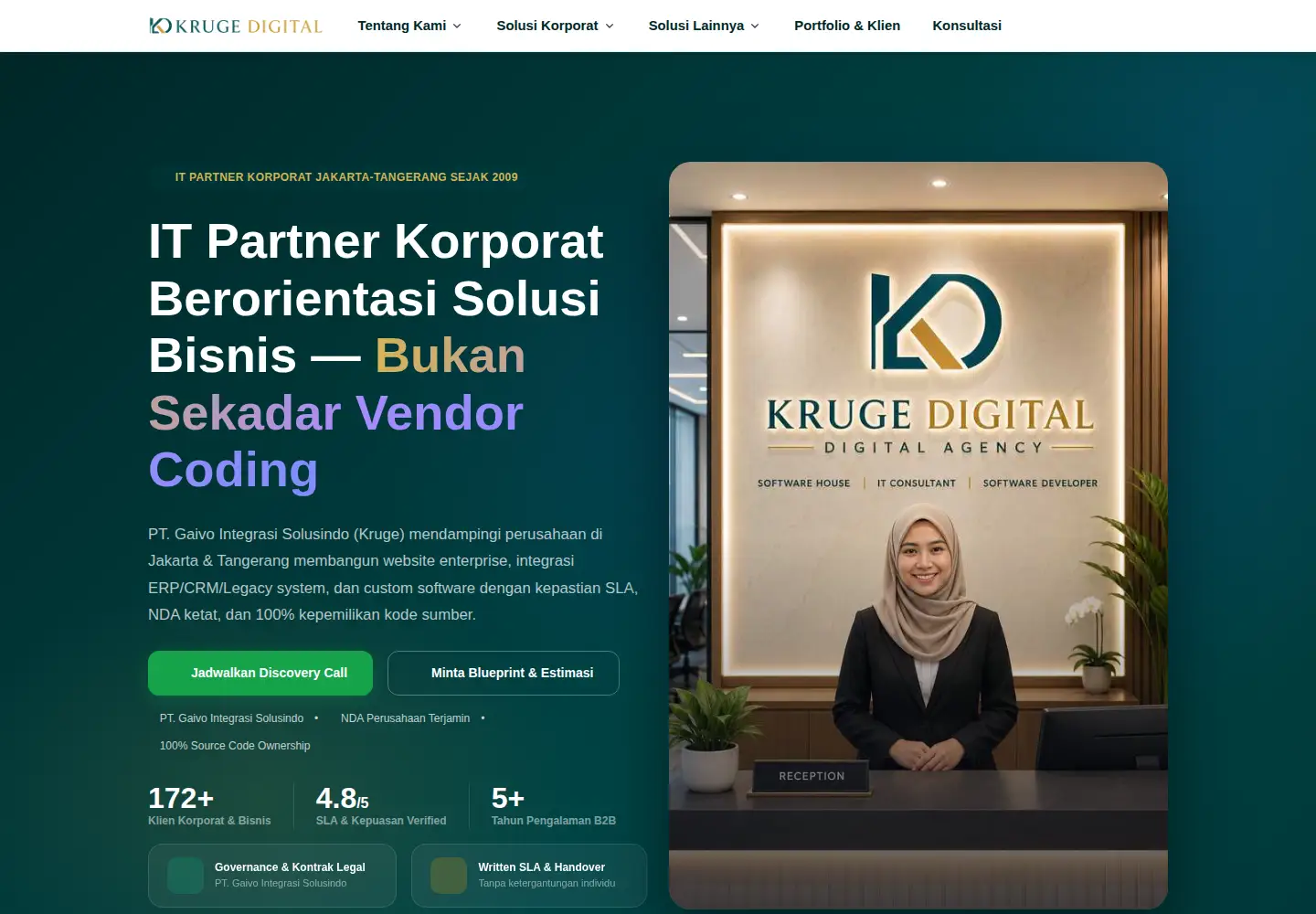 Screenshot of kruge.co.id