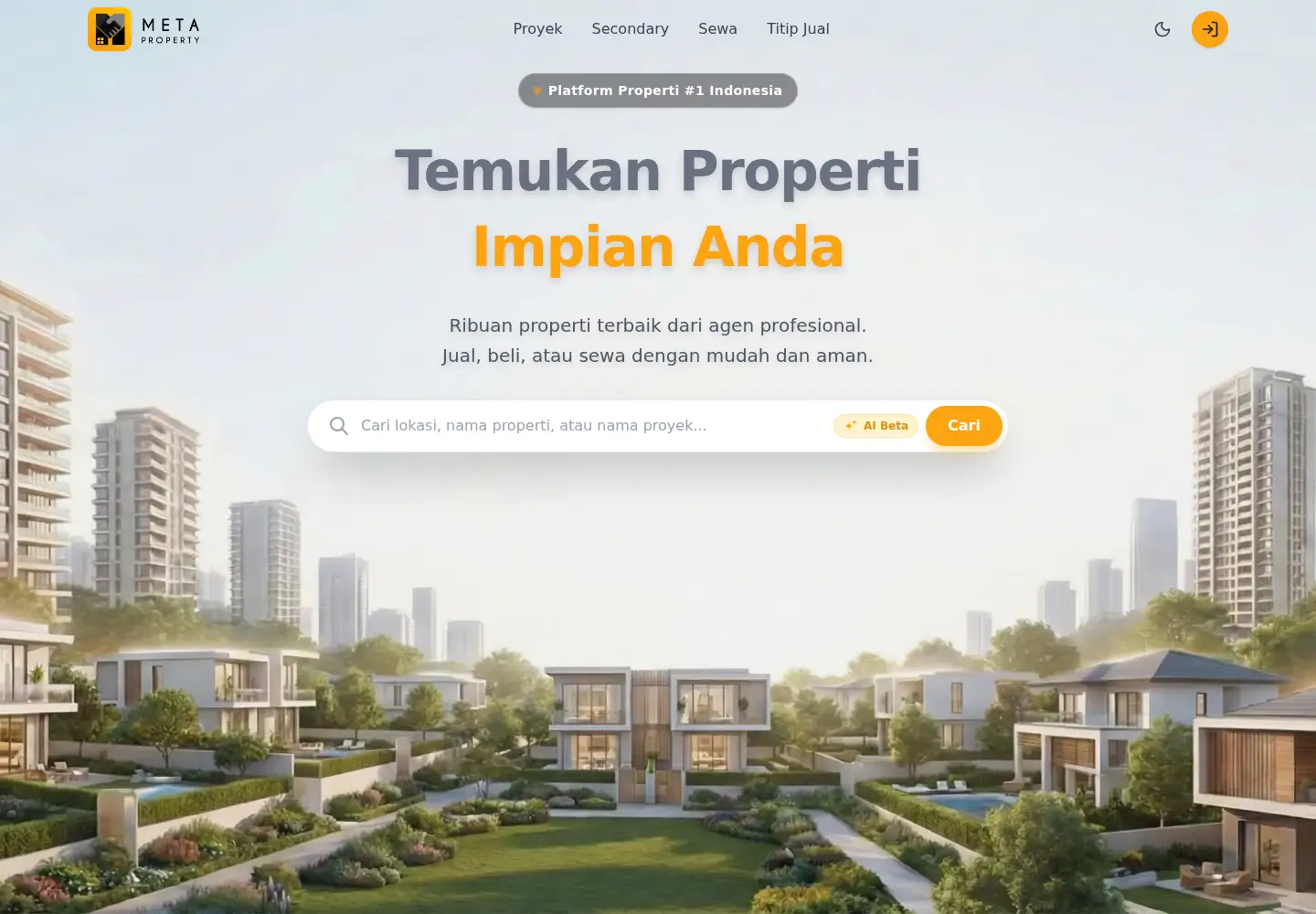 Captured homepage of metaproperty.co.id in the current scan