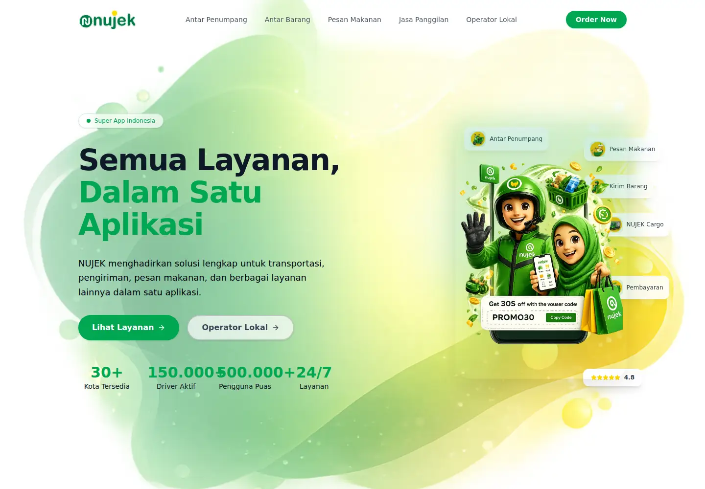 Captured homepage of nujek.co.id in the current scan