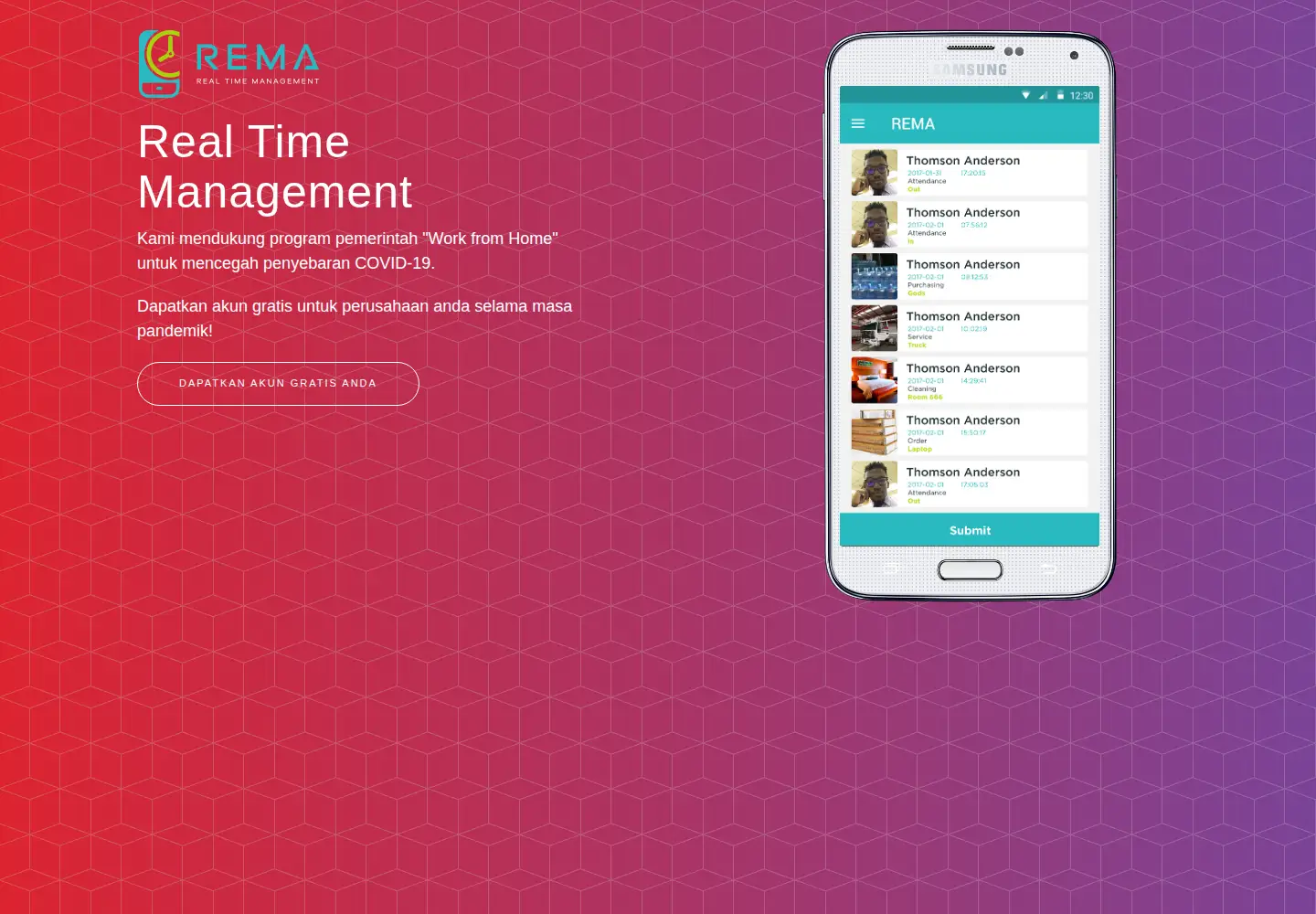 Captured homepage of rema.co.id in the current scan
