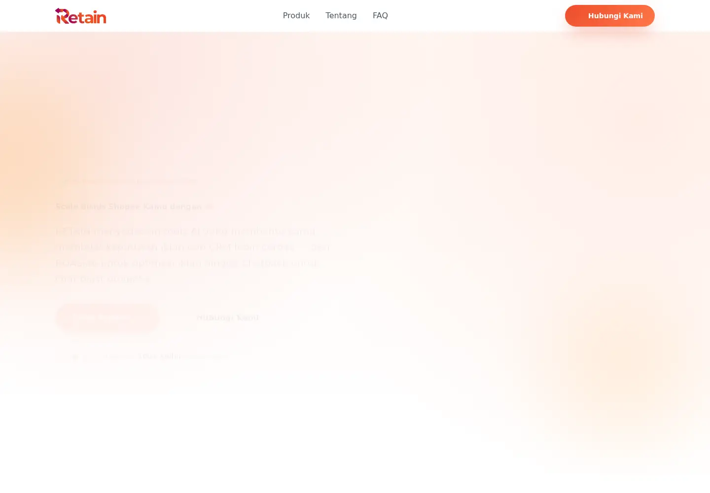 Captured homepage of retain.co.id in the current scan