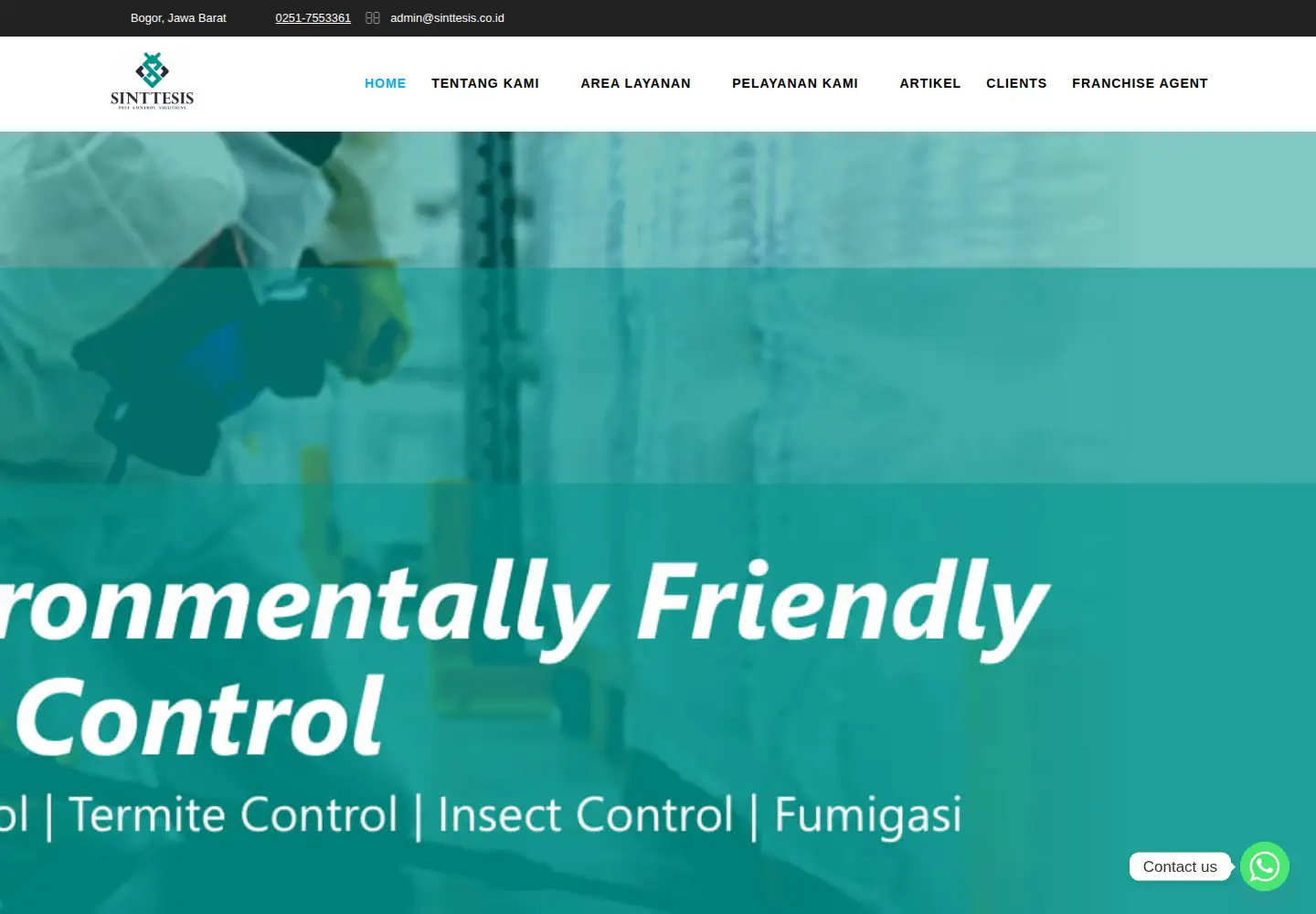 Screenshot of sinttesis.co.id